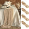 LOMOHOO Lot de 4 chemins de table en étamine - Style bohème - En gaze - Décoration rustique - Pour arc de mariage, fête d'anniversaire - Décoration de table - 90 x 300 cm - Beige