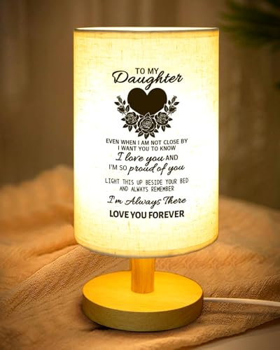 PRSTENLY Daughter Gifts, Daughter Birthday Gifts, Daughters Gift from Mum Dad, Best Daughter's Table Lamp Gift for Girl, Christmas Birthday Graduation Present for Her Wedding Daughters Present