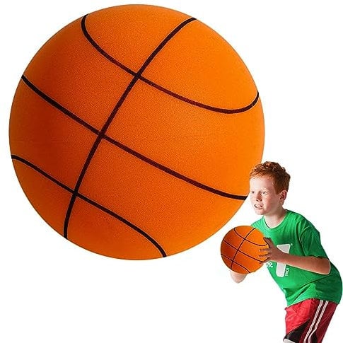 ulapithi Bouncing Mute Ball - Leiser Basketball - Lautloser Basketball Für Zuhause, Silent Basketball Dribbling Indoor Training Toy Foam Basketball, High Density Elastic Mute Bouncing Ball,3 Größen