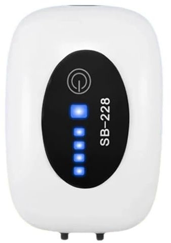 WatsYurup Pompe à air pour aquarium rechargeable par USB, haute capacité, batterie au lithium 4800 mAh, double trou d'aération