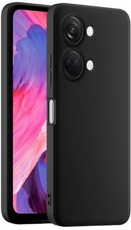HULLIN Bunte Silikon Handyhülle, Passend für OnePlus Nord 3 / OnePlus Ace 2V (6.74) - Schwarz