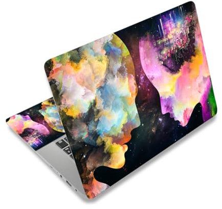 Laptop Decal Sticker Skin Cover, 11.6”12 13 13.3 14 15 15.4 15.6 inch Universal Laptop Netbook Vinyl Skin Sticker Cover Art Notebook PC Reusable Protector (2 Wrist Pad Included), Lover