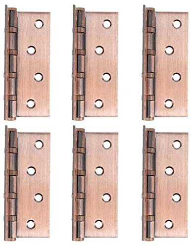 LutumE hinge Rose Gold Door Hinge 6Pcs Quiet Bearing Door Hinges Alloy Square Corners Heavy Duty Window Hinges for Home Furniture Hardware