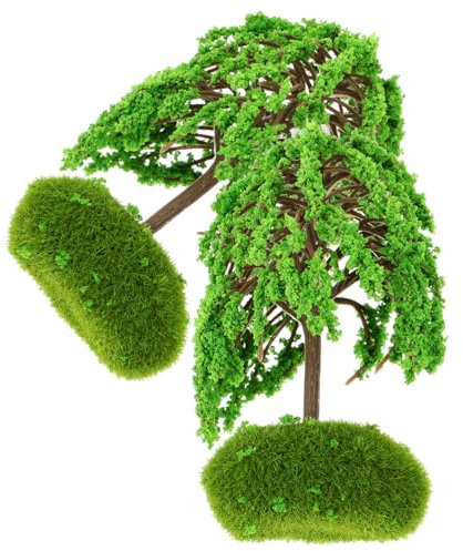 NUOBESTY 2stücke Miniatur Bäume Für Diorama Kunstvolle Landschaftsdeko Für Sandtisch Mini-gärten Realistische Modellbaum Gestaltung