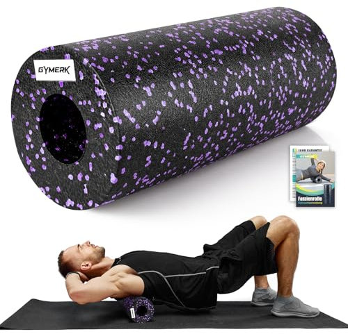 GYMERK Faszienrolle Mittlere Härte, Foam Roller (33 x 14 cm), Selbstmassage Fazienrolle zur Dehnung & Fitness des Rücken Wirbelsäule Beine, Effektive Massagerolle für funktionales Training
