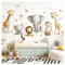 Little Deco Wandsticker Safari Tiere Set Wandtattoo Kinderzimmer Dschungel Schlafzimmer Giraffe Wandaufkleber Elefant Babyzimmer Wanddeko DL5038-03