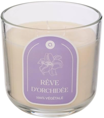 POLIETILEN-Kerze, Rauch, Floa, 610 g, Orchideenglas