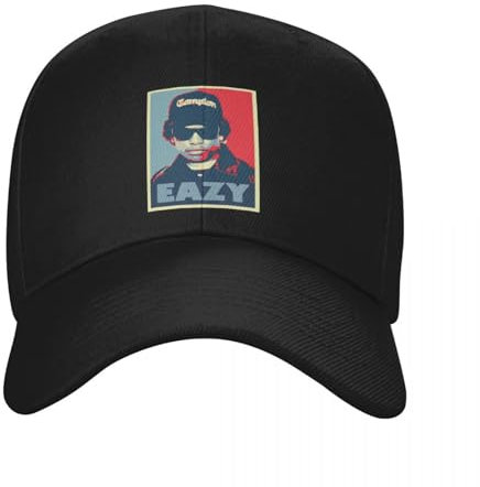 HEBUOUI Baseballmütze Unisex atmungsaktiv Eazy E NWA Lustig Baseball Männer Polyester Hüte Verstellbarer Hut Mode Casual Kappe LKW Fahrer Hut Outdoor Geschenk