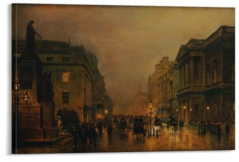 Pall Mall von John_Atkinson_Grimshaw Wandkunstdrucke, Poster, Wandkunst, Bild, Malerei, Poster, Poster, Kunstwerke, Raumdekoration, 50 x 75 cm
