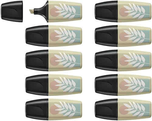 STABILO BOSS MINI Naturevibes - Highlighter | Pack of 10 - Mud Green