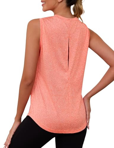 Gyabnw Yoga Damen Sport Tank Top Racerback Ärmelloses Yoga Oberteile Sommer Fitness Tops Gym Leichte Sporttop
