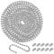 JZK 3 m / 9.8 ft 4.5 mm Chrom-Kugelperlenkette mit 10 Verbindungsstücken, Ersatz für Silberne Metall-Rollokettenschnur, Perlenzugkette für Rollos
