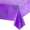Party Tischdecke Lila Glitzer 1 Stück - Geburtstag Tischdecken Foil Plastik Einweg Party Deko für Monster Vampire Fortnits Wish Schmetterling Euphoria Einschulung Schulkind Tischdecke Deko
