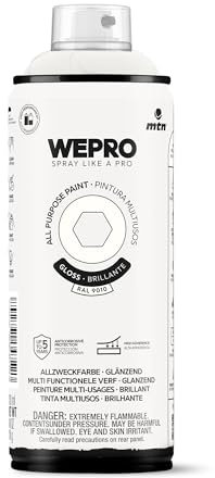 MTN WEPRO Solvent Brillante RAL 9010 Blanco Estelar, Spray 400ml