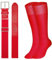 JasGood Baseball Socken und Gürtel Kombi Set Atmungsaktive Herren Sportsocken Kniestrümpfe und Verstellbarer Elastischer Softball Gürtel für Jugendliche Erwachsene Herren Damen,Rot,Jugendliche