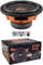 Kit Set para SP Audio SP-8CW SP8CW 20 1 subwoofer 20 cm 200 mm 8 diámetro, Doble Bobina, dvc 2+2 Ohm, 200 vatios rms 400 vatios máx., capó, Maletero, Coche, 1 Pieza + 3 Pegatinas Gratis