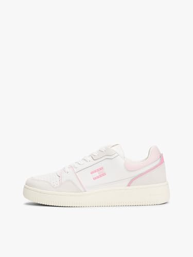 Tommy Jeans TJW Retro Basket Sneaker Baskets pour femme, Rose (Ecru/Misty Pink), 39.5 EU