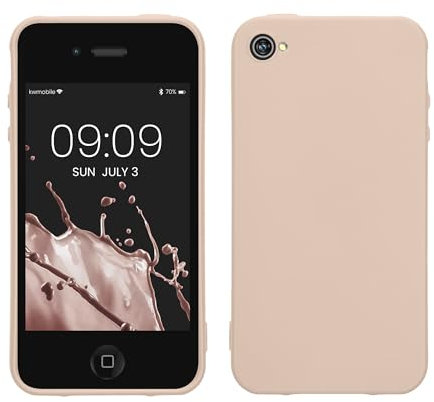 kwmobile Housse Compatible avec Apple iPhone 4 / 4S Coque - Housse de téléphone Protection Souple en Silicone - Coconut Swirl