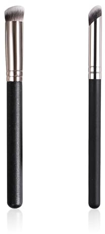 2 Stück Concealer Pinsel Set Für Augenringe Und Pickel, Synthetischer Kabuki Pinsel Zum Abdecken Von Hautunreinheiten, Weiche Für Flüssige Und Cremige Foundation, Perfekt Für Gesichtsmakeup