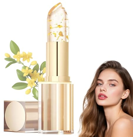 Color Changing Lip Gloss,Lip Oil & Lip Plumper,Tinted Lip Balm with Gold Foil,Long Lasting Lip Stain,Lip Gloss Set for Women,Suitable for All Skin Tones,Moisturizing Lip Tint Stain