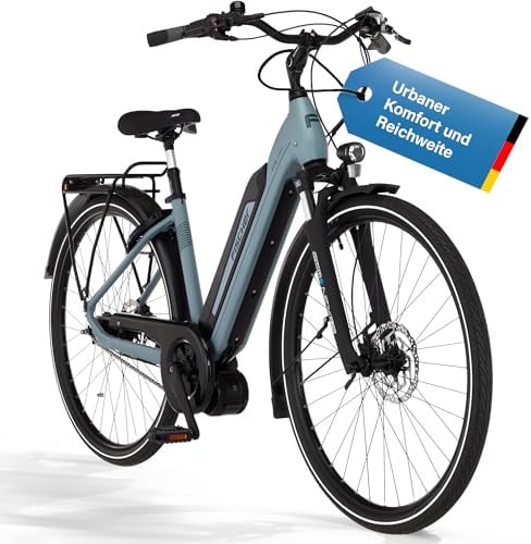 Fischer E-Bike City CITA 2404 Active, Elektrofahrrad für Damen und Herren, RH 43, 688Wh, Mittelmotor 65 Nm, 36 V Akku