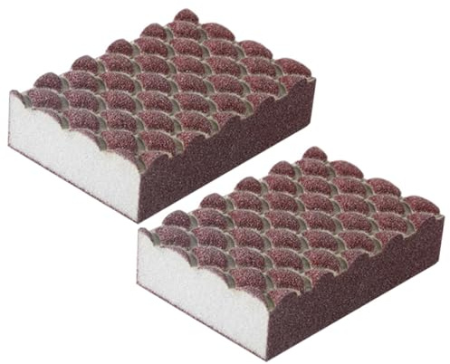 Yardenfun 2Pcs Emery Wok Sponges Cleaning Scrubbers for Use Multi-Surface Household Dishwashing Accessories Strong and Reusable Pot and Sink Scrub Pads