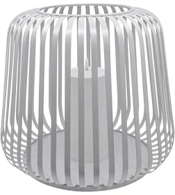 Candela Lights LED Solar Laterne für Aussen & Innen Metall | Dämmerungsautomatik | Timer | LED Kerze wetterfest & Akku | Outdoor Gartenlaterne (White, 35x40cm)