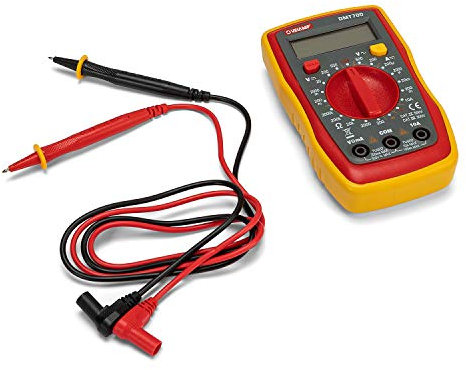 Multimetro Digitale. Tester tascabile 7 funzioni,con 2 Sonde, guscio e display retro-illuminato. Amperometro, Voltmetro, ohmmetro, verifica continuità, DC/AC, diodo, batteria, resistenza, tasto HOLD