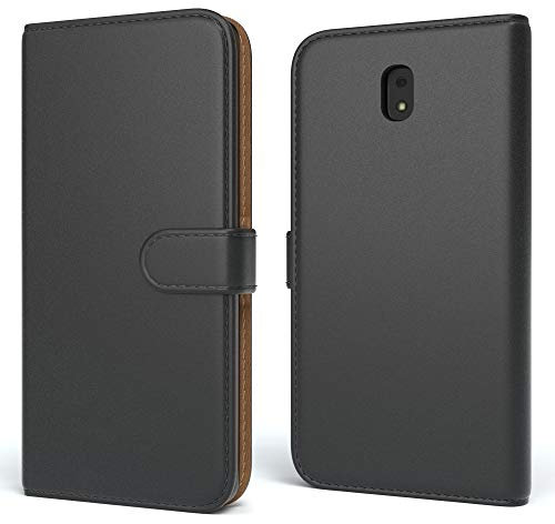 EAZY CASE Tasche kompatibel mit Samsung Galaxy J5 (2017) Schutzhülle mit Standfunktion Klapphülle Bookstyle, Handytasche Handyhülle mit Magnetverschluss und Kartenfach, Kunstleder, Schwarz
