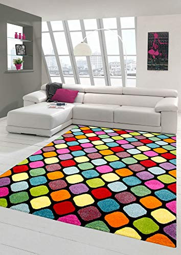 Merinos Teppich Design Wohnzimmer Teppich bunt Gemustert Größe 200 x 290 cm