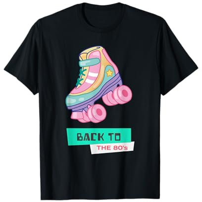 Rollschuhe 80er 90er Jahre 80s 90s Motto Pop Vintage Party T-Shirt