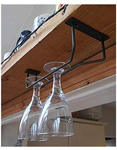 Cast Iron Antique Iron Wine Gin Glass Holder Wire Ceiling Mounted Holder