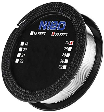 Ni 80-Heizdraht, Spule für elektronischen Heizdraht, niedriger Widerstand, schnelles Erhitzen, längere Lebensdauer, für elektronische Zigarette, effektive Energieumwandlung, einfache Verwendung(24GA)