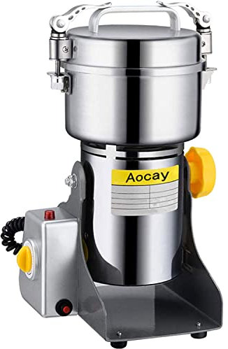 Elektrische Getreidemühle Mühle Grinder Edelstahl für Kräuter Getreide Gewürze Pfeffer 5 Minuten Timer Schleifmaschine für Zuhause High Speed Küchenmaschine