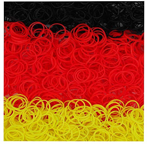 Lily Collection 200 Loom Bands Bänder Gummibänder 5500 Starter Set Anhänger Charms Perlen DIY (200 x Deutschland Mix)