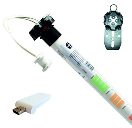 Akku Rolladenmotor Set - bi-direktional, Smart (Alexa, Google Home, etc.), für 40 mm 8-Kantwellen, inkl. Smart Stick (1 ST)