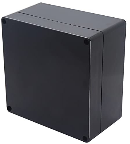 Otdorpatio Project Box IP65 wasserdichte Abzweigdose ABS Kunststoff Schwarz Elektrische Boxen DIY Elektronische Projektkoffer Stromgehäuse 160 x 160 x 90 mm