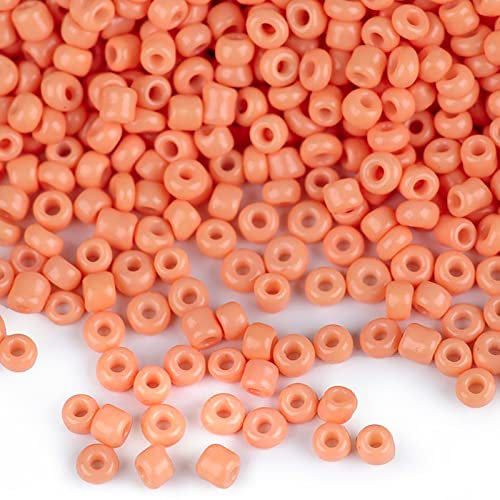 Rocailles Glasperlen 50g 2mm Rocaillesperlen Perlen fädeln Schmuck basteln, Farbe:lachs