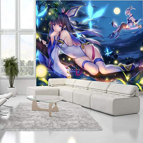 ZZXIAO 3D Anime Schönheit Großer Hintergrund Wanddekoration Wandbild Schlafsaal Internet Cafe Nahtlose Tapete Sexy Lo fototapete 3d effekt tapete Wohnzimmer Schlafzimmer Hintergrundbild-430cm×300cm