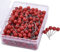 Egurs 300 Stück Karte Nagel Pinnadeln Map Push Pins mit Kopf für Markieren Reise Routen Adressen(5mm) Rot Rot