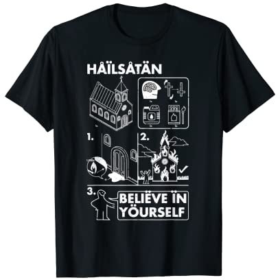Hail Satan Est 666 Burn Kirche T-Shirt