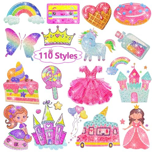 Leesgel Prinzessin Tattoo Kinder, 110 Stile Glitzer Prinzessin Aufkleber Temporäre Tattoos Mädchen, Prinzessinnen Geschenke Fake Tattoos Mädchen Prinzessin Deko Geburtstagsdeko Mädchen Mitgebsel