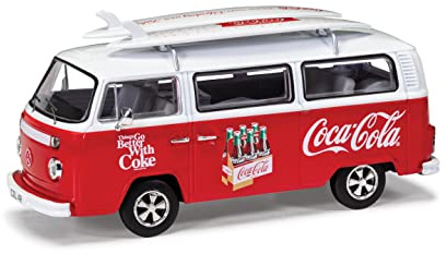 Corgi CC02746 Coca-Cola Volkswagen Campervan Type 2 (T2) Bay Window - Surf Van Diecast Model