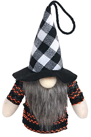 Yuemei 1 STÜCKE Halloween Glowing GNOME Puppe Anhänger Gesichtsloser Zwerg Dekoration Ornamente Kaninchen Plüschpuppe Körbchen Mit Deckel Badezimmer (D, One Size)