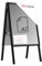 ALLboards Chevalet Porte-Affiche Double Face Cadre en Aluminium Noir – Format A2