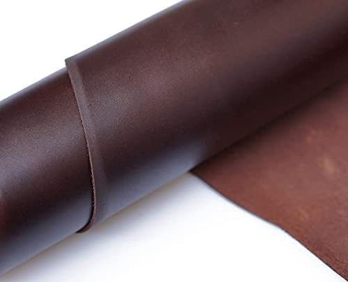 Echtlederblätter für Lederhandwerk - Vollnarben-Büffellederquadrate - ideal für Schmuckherstellung, für Lederhandwerk, Handwerk Werkzeug Nähen Hobby Werkstatt Basteln Leder (6x12, Tiefe Weinfarbe)