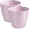 TULMERO Blumentopf matt, Pflanzkübel aus Übertopf Kunststoff Dekorativer Topf für, groß und klein Pflanzen, 2er-Set, blumenkübel kräutertopf, (2 Pack) Rosa, ø 30 cm
