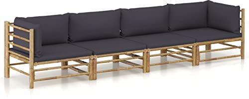 Yolola Gartensofa 3-Sitzer Rattan Sofa Balkonmöbel Lounge Sofa Outdoor Balkonsofa Balkon Couch Garten Gartenbank Sitzbank Gartenmöbel Set Loungemöbel Terrasse, Schwarz #2