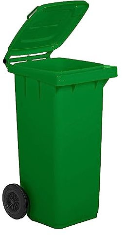 La zappa Poubelle à déchets avec roues (240 l - 73 x 58 x 106 cm, vert)