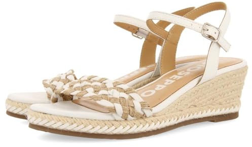 Gioseppo SUNOL, Sandalias con cuña Tipo Alpargatas Mujer, Blanco, 38 EU